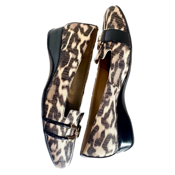 Bandolino Womens Boyloe Metallic Animal Print Dress Loafers Wedge Heel Size 8 - Picture 5 of 9